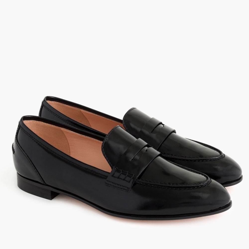 J. Crew Academy Penny Loafers Black Size 6
